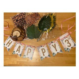 Young Wild and Three - Girl Themed Birthday Supplies